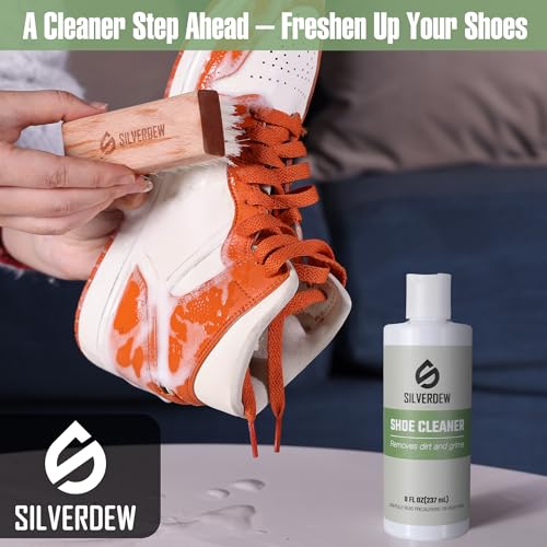 33PCS Shoe Cleaning Kit | 8oz Cleaner, 30 Pack Sneaker Wipes, Nylon Brushes, Microfiber Towel for Sneaker, Leather, Mesh & Canvas