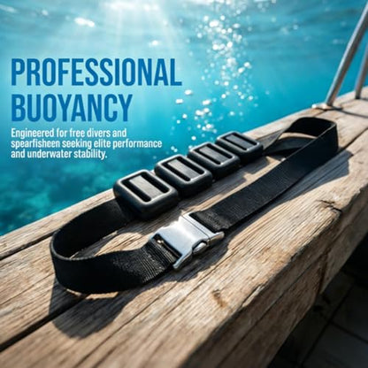 4 Pcs Scuba Weight Belt Set,Diving Weight Belt Coated Dive Weights with Nylon Belt - color: Black, size: 2.2 lb