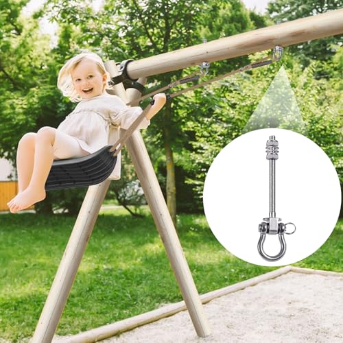 SELEWARE Heavy Duty Swing Hangers with Silent Bearings, 1500LB Capacity Stainless Steel Swing Hardware Kit (4 Pack), M10 x 6 4/5" Bolts for Wood/Steel Beams, Porch Swings, Yoga Hammocks, Gym Rings - color: U (6 4/5 inch, 4 Pack)