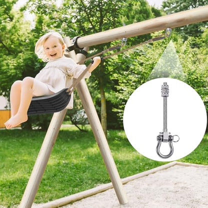 SELEWARE Heavy Duty Swing Hangers with Silent Bearings, 1500LB Capacity Stainless Steel Swing Hardware Kit (6 Pack), M10 x 6 4/5" Bolts for Wood/Steel Beams, Porch Swings, Yoga Hammocks, Gym Rings - color: U (6 4/5 inch, 6 Pack)