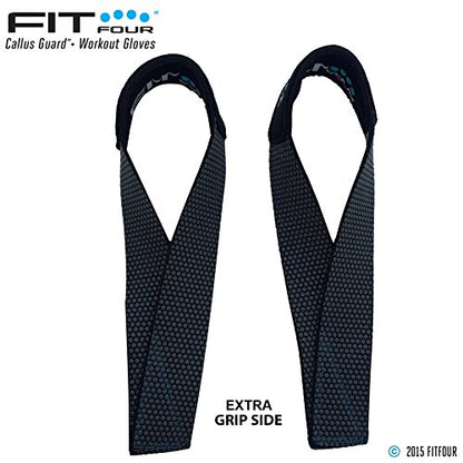 Black Lifting Strap with Wrist Support for Weightlifting | Silicone Grip | Reversible