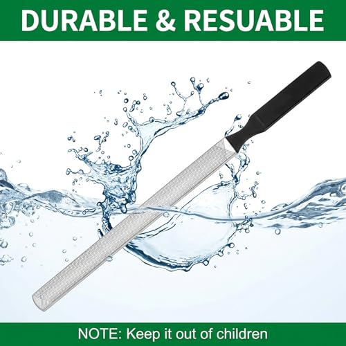3 PCS Metal Nail File Toenail File for Thick Nails and Ingrown Relief Stainless Steel Double Sided Heavy Duty with Dual-Ended Toenail Lifter for Seniors Men Women Natural Nails Pedicure Tool
