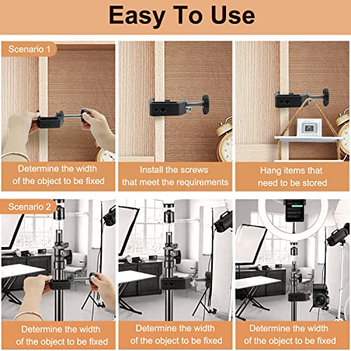 Universal C-Clamp With 1/4 And 3/8 Thread Hole For Desktop Mount Holder LCD Monitor Flash Desks Carts Benches Worktables (2)