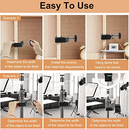 Universal C-Clamp With 1/4 And 3/8 Thread Hole For Desktop Mount Holder LCD Monitor Flash Desks Carts Benches Worktables (2)
