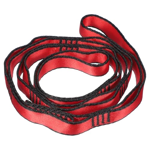 PATIKIL 22KN Adjustable Daisy Chain Yoga Extend Belt, Nylon Climbing Sling Straps for Home Workout Exercise Pilates Gymnastics - color: Red, size: 1.1M