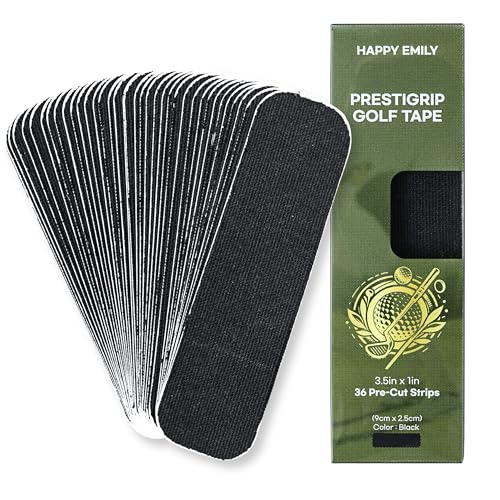 Golf Finger Tape, Made in Korea - Pre-Cut Strips, 4-Way Stretch Athletic Tape for Hands and Fingers, Waterproof, Golf Finger Tape Strips, Blisters, Protective Performance Finger Tape Black_36 PCS