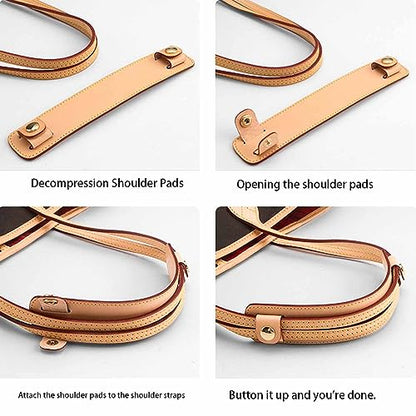 Vachetta Leather Shoulder Pad Soothing Shoulder Pad for Cossbody Bag Straps - color: Vachetta Beeswax Color