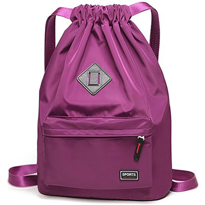 Peicees Waterproof Drawstring Sport Bag Lightweight Sackpack Backpack for Men and Women | Waterproof - color: Purple