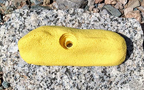 Large Pinch Polyurethane Bolt-On Rock Climbing Wall Hand Hold - color: yellow