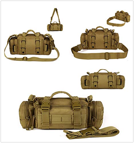 Utility 3P Military Tactical Duffle Waist Bags MOLLE Assault Shoulder Backpack Multifunction EDC Pouches Heavy Duty Fanny Packs (Army Green) - color: Army Green