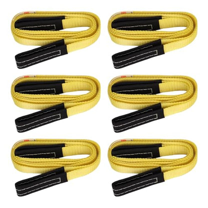 XSTRAP STANDARD 6PK 1"x8' Lift Sling Straps Wear Guard End Heavy Duty Strap | 4,000 lbs Break Strength Lifting Straps with 2 Reinforced Loops for Tree Saver Lifting Furniture Appliances Machine, hoisting - style: 6pk 1''x8ft