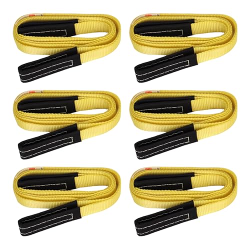 XSTRAP STANDARD 6PK 1"x8' Lift Sling Straps Wear Guard End Heavy Duty Strap | 4,000 lbs Break Strength Lifting Straps with 2 Reinforced Loops for Tree Saver Lifting Furniture Appliances Machine, hoisting - style: 6pk 1''x8ft