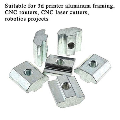 15pcs 4040 Series Sliding T Nuts Metric M4 Thread Slide in Hammer Head T-Nut for Standard 8mm T-Slot Aluminum Extrusion Profile （4040 Series M4） - size: 4040 Series M4