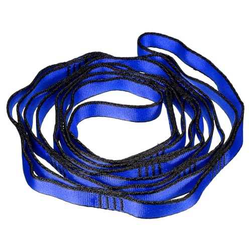 PATIKIL 22KN Adjustable Daisy Chain Yoga Extend Belt, Nylon Climbing Sling Straps for Home Workout Exercise Pilates Gymnastics - color: Blue, size: 1.8M