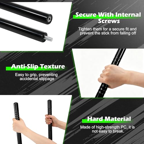 Sanwuta Yoga Stick 5.2ft Plastic Exercise Stick for Mobility and Flexibility Adjustable Exercise Equipment for Stretching Balance Posture Corrector Stiffness Relief