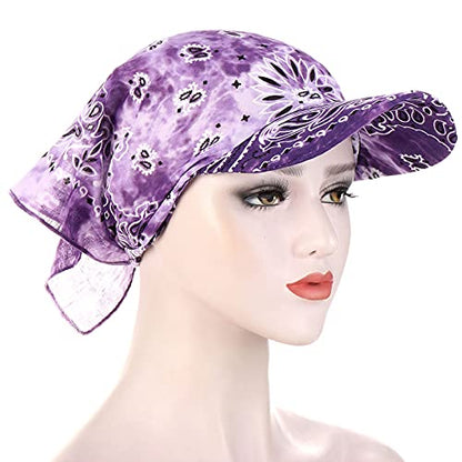 Women Printing Sun Cap Head Hat Hut 33 Hat Racks for Baseball Caps Wall Mounted - color: Purple+coffee+grey