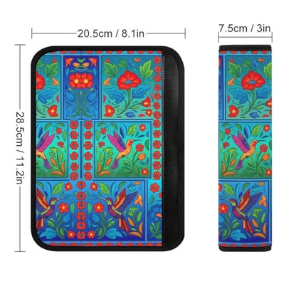 2 Pack Hummingbird Animal Flower Car Seat Straps Shoulder Pads Universal Soft and Comfortable Seat Belt Cushion for Adults and Children, Stroller Pushchair High Chair - color: Pattern 272