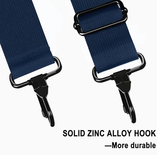 Shoulder Strap 56 inch, Universal Adjustable Thick Soft Duffel Bag Shoulder Strap Replacement Comfortable Belt with Metal Swivel Hooks for Laptop Messenger Bag, Briefcase, Shoulder Bag, Deep Blue - color: Deepblue