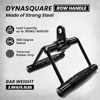 Cable Machine Attachments Combo, Heavy Duty Solid Steel LAT Pulldown Attachments with Exercise Handles & Ankle Straps, Home Gym Machine Accessories