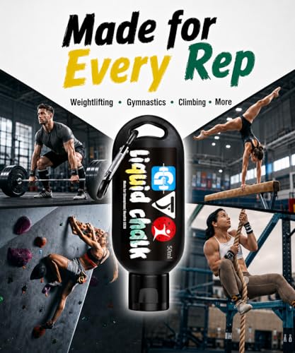 Liquid Chalk Mess-Free Gym Chalk 7’s Quick-Drying for Weightlifting, Gymnastics, Rock Climbing, Pole Dancing Sweat Resistant and Long Lasting for Stronger Hand - style: 2*1.69OZ