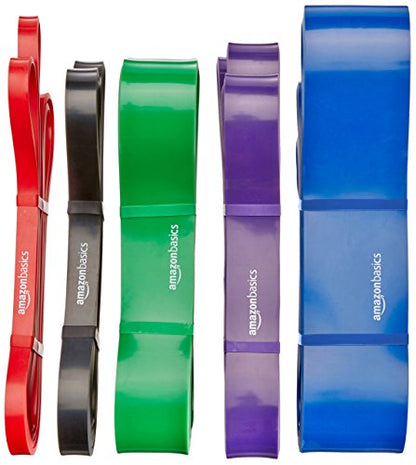 Amazon Basics Resistance Pull Up Band for Pull Up Assistance, Muscle Training, Body Stretching and Home Workouts, 1-3/4 Inches, 50 to 125 Pounds, Green