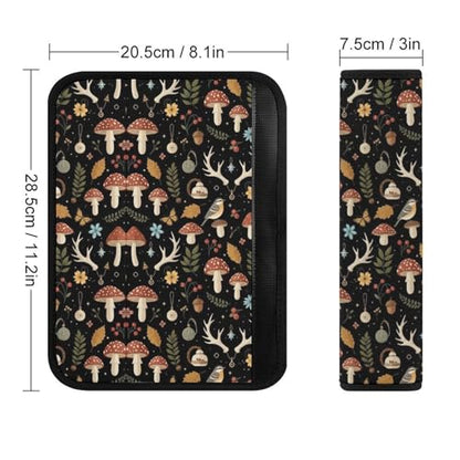 2 Pack Universal Soft and Comfortable Car Seat Straps Shoulder Pads for Kids, All Vehicles, Witch Mushroom Gifts Neck Strap Covers, Neck and Shoulder Support - color: Pattern 320
