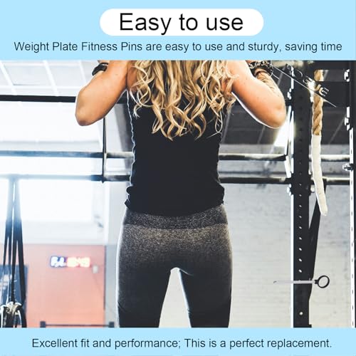2pcs Ring Shaped Weight Machine Stack Pin, 3/8 Inch Diameter Drop Set Pins 6 Inch Gym Pins for Weight Stack Carbon Steel Loading Pin for Weight Plates Weight Selector Stack Extender Pin for Home Gym