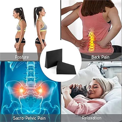 2pcs Squat Wedge Block Non Slip Professional Ramp For Weightlifting Deadlift Heel Elevated Calf Raises - color: Green M