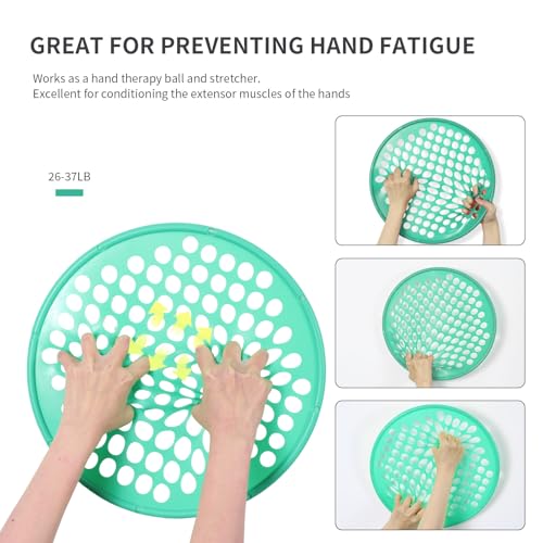ZHIAMZ Hand Exercisers for Strength, Hand Exercise Web, Finger Exercise | Latex-Free Tear-Resistant Hand Exercise Web for Finger & Hand Strength, Physical Therapy Rehab, Portable 7-Inch - color: PLUS-Red
