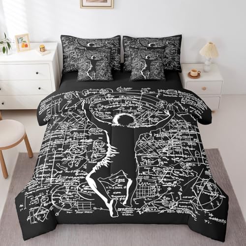 Cool Kids Climb Queen 7 Piece Comforter Set for Boys Girls Teens, Study Rock Climber Bed in a Bag, Rock Climbing Bouldering Sheet Set with Comforter, Extreme Sports Theme Bedding Sets, Black - color: Black, size: Queen