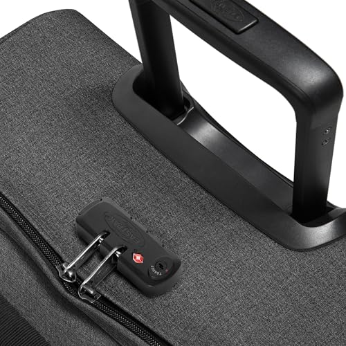 Eastpak Tranverz S – 42L Large Wheeled Luggage with Dual Compartments, TSA Lock, Compression Straps & Smooth-Wheeling System, Black Denim - color: Black Denim, size: 42 Liter Carry On
