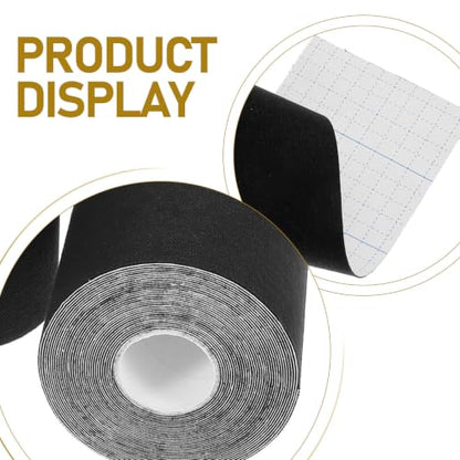 BESPORTBLE 3pcs Elastic Sports Tape for Muscle and Joint Support, Precut Black Spandex Tape with Versatile Use and Elastic Protection for Daily Life and Sports