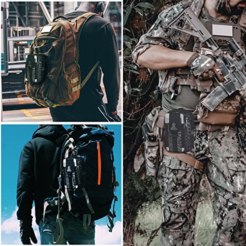 Tactical Molle Pouch Compact Utility Waist Bag Phone Holster Holder for 4.7"-6.9" iPhone 15 Pro Max/15 Pro/14 Plus/14 Pro Max/14/13 Pro Max/13 Pro/12 Pro Max/11 Pro Max - color: Black Serpentine