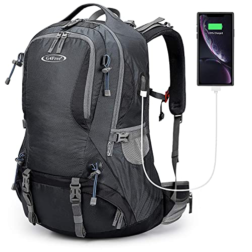 G4Free 50L Hiking Backpack Waterproof Daypack Outdoor Camping Climbing Backpack with Rain Cover for Men Women(Dark Grey) | Durable Material Waterproof, Capacity: 50L, Size: 14.2 x 9.4 x 23.6 inches, Outdoor, Hydration Bladder Compartment - color: Dark Gre