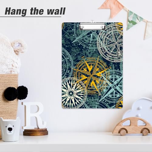 Rimilak Wood Clipboard, 8.5x11 Hardboard Clip Board, Machinery | Fun Design, Cute Custom Pattern, 9 x 12.5 in Letter Size for Classroom, Teachers, Kid, Woman, School & Office Supply - color: Machinery