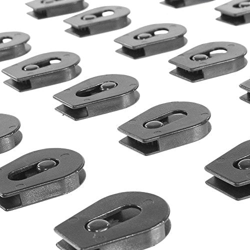 Wheeled Cord Lock Stopper (100 Pack) - Heavy Duty - Clamp Toggle End Slider for Shock Cord, Bungee, Paracord, Drawstrings - size: 100 Pack