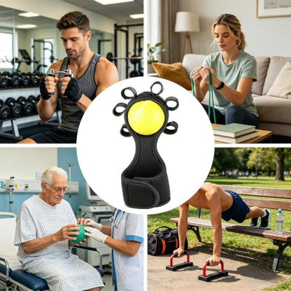 Hand Exercise Balls Finger Muscle Trainer Ball | Hand Training Tool for Weightlifting Office Rock Climbing Home Fitness Gym Outdoor Workout - color: Yellow