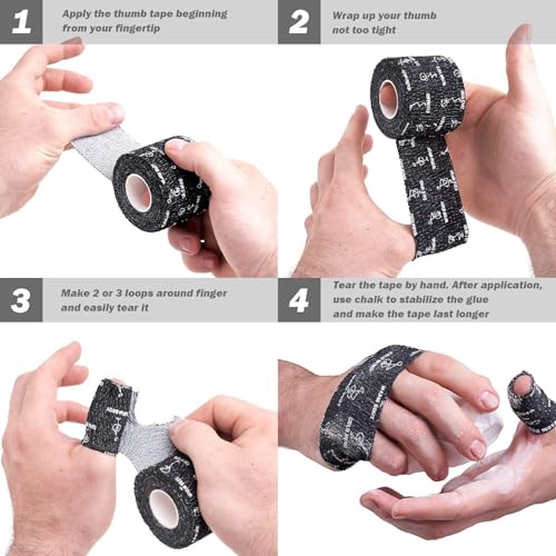 WARM BODY COLD MIND 1.85” Weightlifting Thumb Tape - Hook Grip Tape for Powerlifting, Cross Training, Gym Tape, Workout, Weight Lifting Tape, Athletic Finger Wrap (3 Rolls Mix - Flags Edition (FR)) - color: 3 Rolls Mix - Flags Edition (FR)