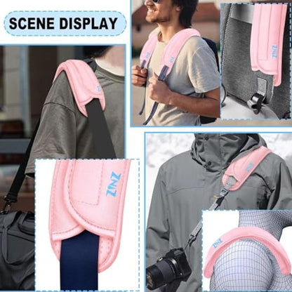 ZINZ 2-Pack Universal Shoulder Pad with Ultra Thick Cushion for Bag Luggage Bag Crossbody, Plus Long & Anti-Slip & Breathable,Pink - color: Pink