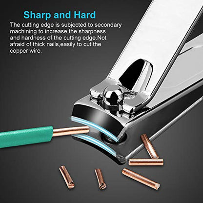 MWXJ Nail Clippers Set Fingernail and Toenail Clipper Cutters, Manicure Pedicure Kit 18 Pieces Stainless Steel Professional Grooming Kits, Nail Care Tools with Luxurious Travel Case