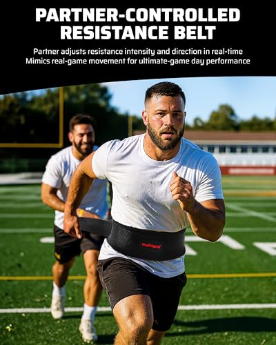 THEFITGUY Speed Training Belt for Sprint, Agility & Resistance | Overspeed & Multidirectional Drills for Coaches, Teams, Build Acceleration & Power for Football, Soccer & Track, Non-Elastic