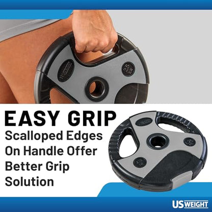 US Weight Weight Set for Home Gym - Barbell, Curl Bar or Multi-Use Options - Various Weight Options - size: 54LB, style: Multi-Use