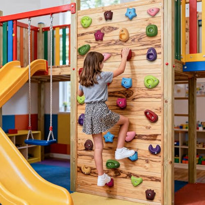 36PCS Rock Climbing Holds for Kids, Rock Wall Climbing Holds with Hardware - Climbing Rocks for Indoor Outdoor Playground Climbing Wall