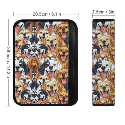 Universal Soft and Comfortable Car Seat Straps Shoulder Pads for Adult Use, Stroller Pushchair High Chair, 2PCS Cartoon Selfie Dog Harness Pads Strap - color: Pattern 764