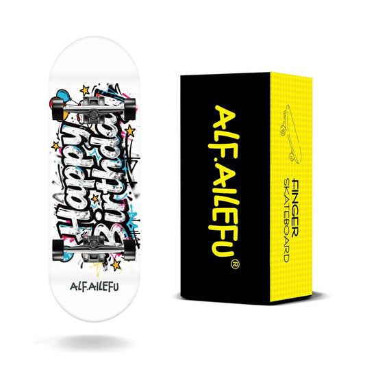 32mm Professional Fingerboard Complete Set, 5-Layer Maple Wood Deck with Metal Trucks, Bearing Wheels and Grip Tape (A622) - style: A622