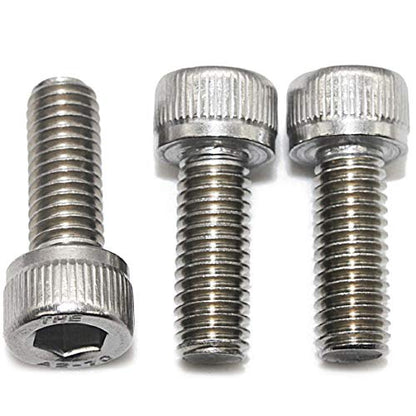M6-1.0 x 12MM Socket Head Cap Screws,304 Stainless Steel, Quantity 20 - size: M6-1.0 x 12MM