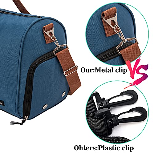 Sports Gym Bag with Shoe Compartment&Wet Pocket,Travel Duffel bag,Weekend Bag,Workout Bag Suitable for Men and Women - color: blue