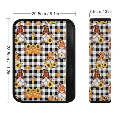 2PCS Gnomes Sunflower Seat Belt Cover Soft Padded Neck Strap Covers for Kids, All Vehicles, Comfortable Driving - color: Pattern 83