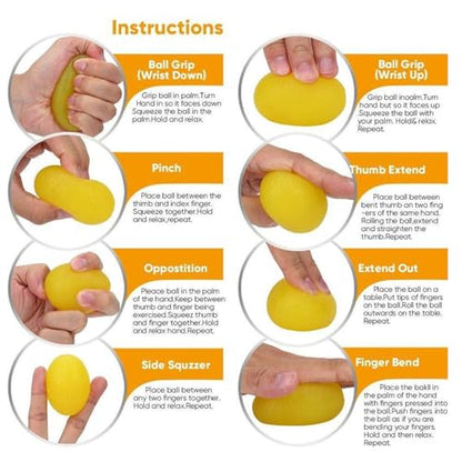 Stress Balls Squeeze Balls for Hand Strengthening Devices with Different Resistance Levels for Finger Forearm Wrist Exercise Relaxation and Pain Relief - color: Oval Red Blue Green 25-30-35