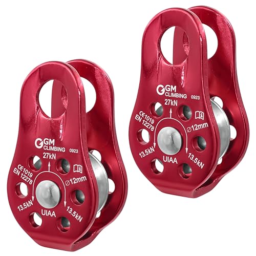 Fixed Micro Pulley 27kN CE UIAA Certified Slack Tender for Hitch Tending - color: Pack of 2